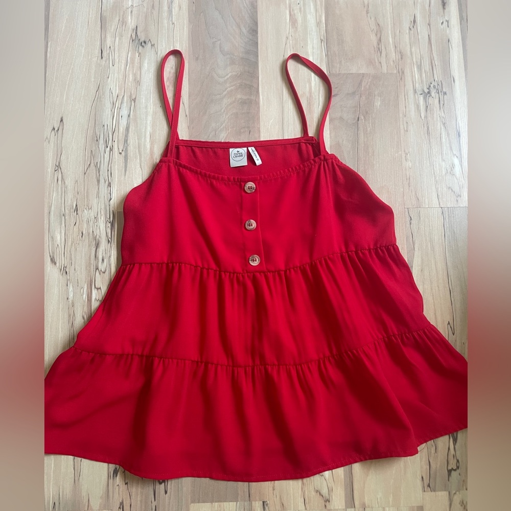 Red Paper Crane tank top